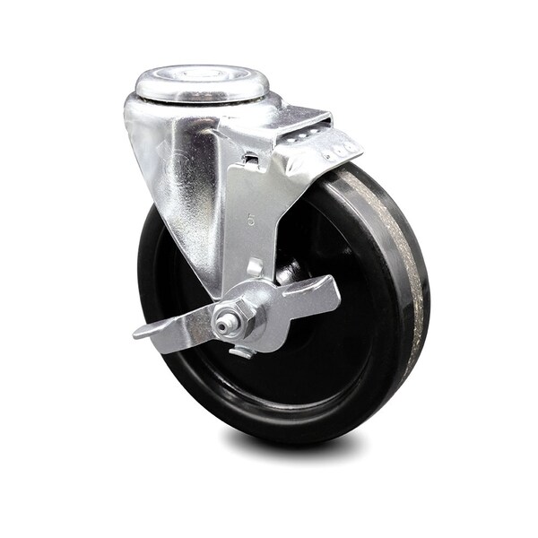 5 Inch Phenolic Wheel Swivel Bolt Hole Caster with Brake